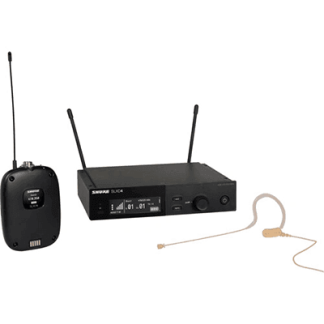 Shure SLXD14/153T Combo System with SLXD1 Bodypack, SLXD4 Receiver, and MX153T Earset Headworn Microphone
