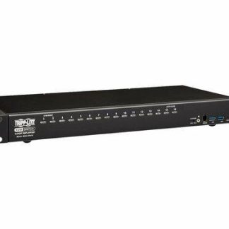 Tripp Lite DisplayPort/USB KVM Switch 16-Port With Audio/Video and USB Peripheral Sharing, 4K 60 Hz, 1U Rack-Mount - KVM- B024-DPU16