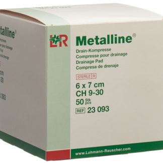 Metalline Drain Kompressen 6x7cm steril Btl 50 Stk