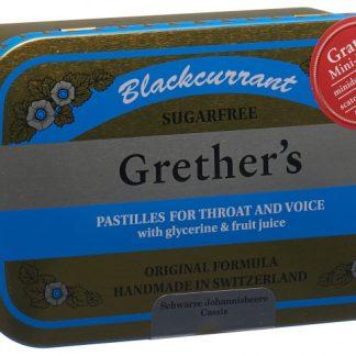 Grethers Blackcurrant Pastillen ohne Zucker Ds 440 g