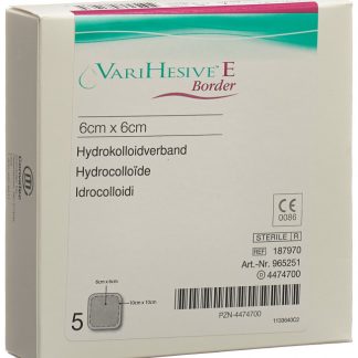 VARIHESIVE E BORDER Verband 6x6/10x10cm 5 Stk