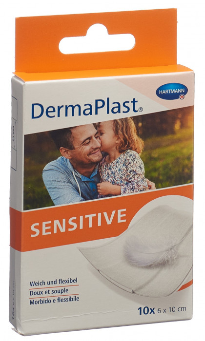DermaPlast Sensitive Schnellverband 6x10cm weiss 10 Stk