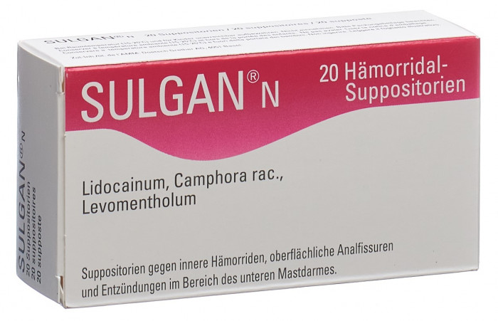 SULGAN N 20 Hämorridal-Suppositorien