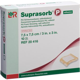 Suprasorb P Schaumverband 7.5x7.5cm selbstklebend 10 Stk