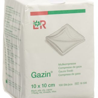 Gazin Mullkompressen 10x10cm 8-fach unsteril 100 Stk