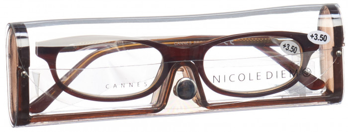 Nicole Diem Lesebrille 3.50dpt Cannes braun