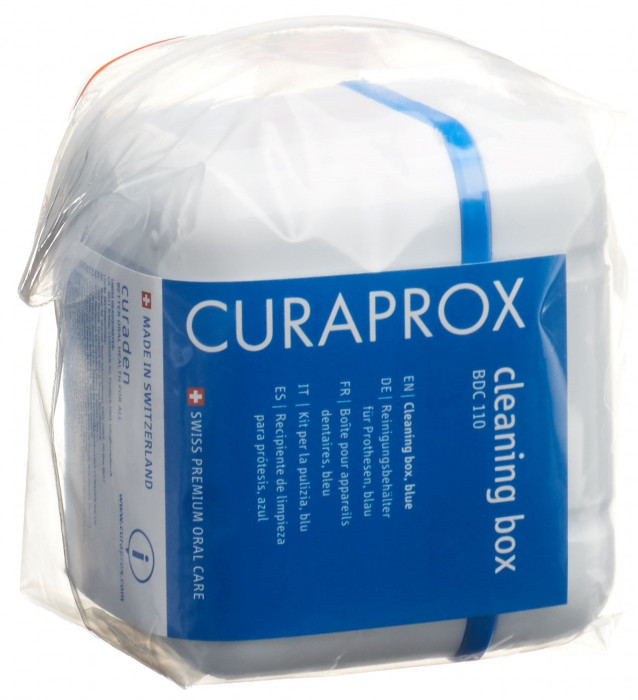 Curaprox BDC 110 Prothesen Reinigungsbehälter blau