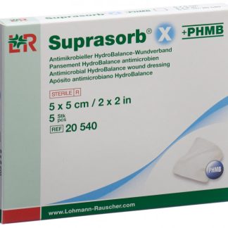 Suprasorb X + PHMB HydroBalance-Wundverband 5x5cm antimikrobiell 5 Stk
