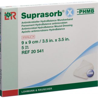 Suprasorb X + PHMB HydroBalance-Wundverband 9x9cm antimikrobiell 5 Stk