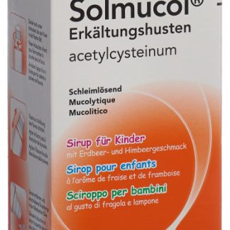 Solmucol Erkältungshusten 90 ml Sirup für Kinder mit Erdbeergeschmack