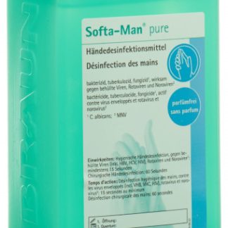 Softa-Man pure Händedesinfektion alkoholisch farbstoff- und parfümfrei 1000 ml