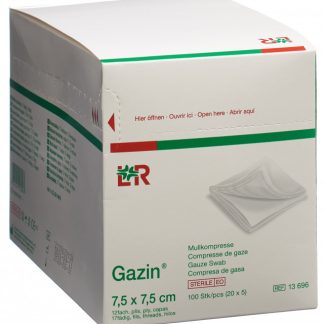 Gazin Mullkompressen 7.5x7.5cm 12-fach Set steril 20 x 5 Stk