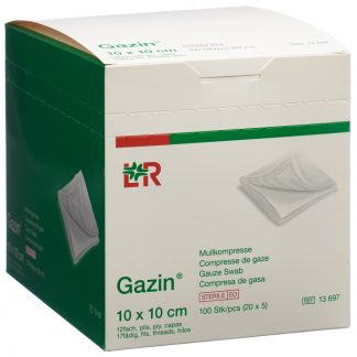 Gazin Mullkompress Set 10x10cm 12-fach steril 20 x 5 Stk