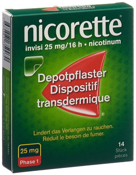 nicorette invisi 25 mg/16 h Depotpflaster 14 Stück
