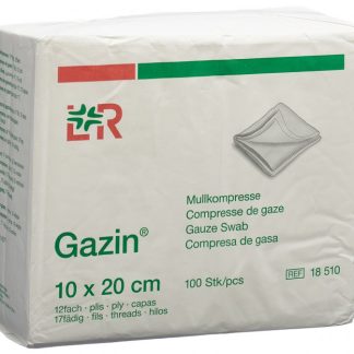 Gazin Mullkompressen 10x20cm 12-fach/17 fädig mit RK 100 Stk