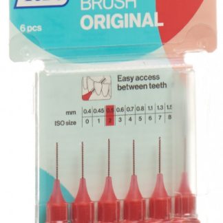 TePe Interdental Brush 0.5mm rot Blist 6 Stk