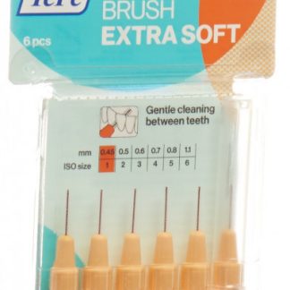 TePe Interdental Brush 0.45mm x-soft orange Blist 6 Stk