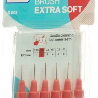 TePe Interdental Brush 0.50mm x-soft rot Blist 6 Stk