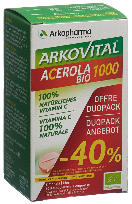 Arkovital Acerola Arkopharma Tabl 1000 mg Bio Duo 2 x 30 Stk
