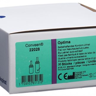 Conveen Optima Kondom Urinal 28mm/8cm selbsthaftend latexfrei 30 Stk