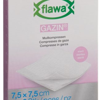 Flawa Gazin Mullkompressen 7.5x7.5cm steril 5 x 2 Stk