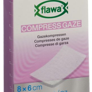 Flawa Gazekompressen geschnitten 6x8cm keimreduzierend behandelt 80 Stk