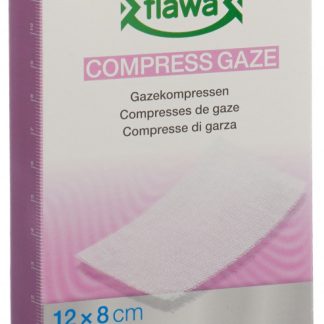 Flawa Gazekompressen geschnitten 8x12cm keimreduzierend behandelt 80 Stk