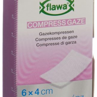 Flawa Gazekompressen geschnitten 4x6cm keimreduzierend behandelt 80 Stk