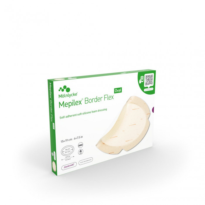 Mepilex Border Flex Oval 15x19cm 5 Stk