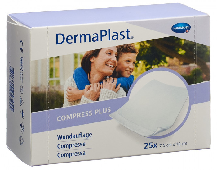 DermaPlast Compress Plus 7.5x10cm 25 Stk