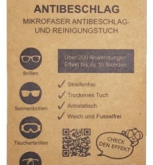 FOOGY Antibeschlag- und Reinigungstuch aus Mikrofasern