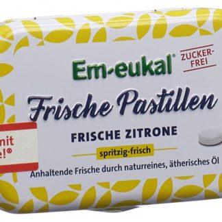 Soldan Em-eukal Frische Pastillen frische Zitronen zuckerfrei mit Xylit Ds 20 g