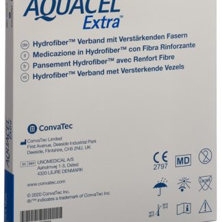 AQUACEL Extra Hydrofiber Verband 15x15cm 5 Stk