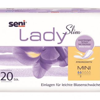 ni Lady Slim Mini Einlage atmungsaktive anatomische 9.5x22.5cm 2 Tropfen 20 Stk