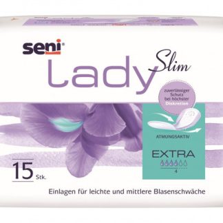 ni Lady Slim Extra Einlage atmungsaktive anatomische 14x29.5cm 4 Tropfen 15 Stk