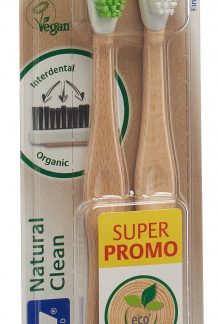 Trisa Natural Clean Holzzahnbürste soft DUO 2 Stk