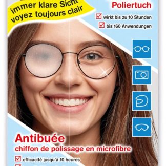 Vepo Antibeschlag Microfaser Poliertuch 10 Stunden 160 Anwendungen x 4Stk