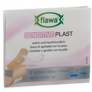 Flawa Sensitive Plast Pflasterstrips 2 Grössen 10 Stk x 48Stk