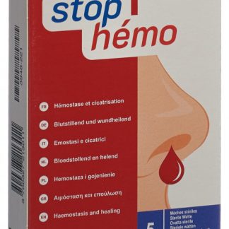 Stop Hémo Watte hämostatisch steril einzeln verpackt Btl 5 Stk