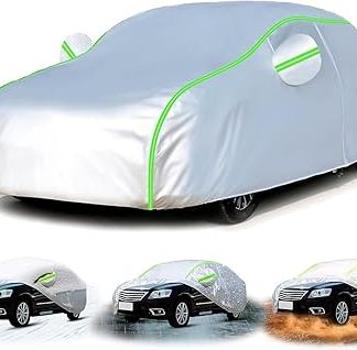 Car Cover for Nissa Prairie M10 1982-1988 (409 x 166 x 160 cm), Customised Car Cover Made of Oxford Fabric, Rain and Snowproof, Dustproof, UV-Resistant, Tear Resistant