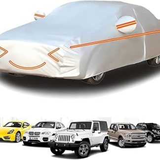 Autoabdeckung Vollgarage für Niss n Prairie M10 1982-1988(409x166x160cm),Für alle Jahreszeiten geeignet,mit Aufbewahrungstasche,seitlichem Reißverschluss,umweltfreundlich