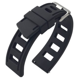 ISOfrane Style Watch Strap Silicone Rubber Black