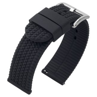 Racing Tyre Watch Strap Silicone Black