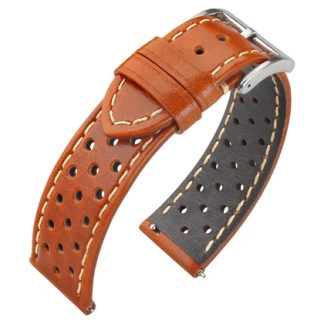 Rally Watch Strap Perforated Calf Skin Light Brown