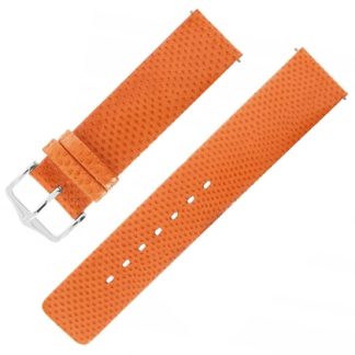 Hirsch Aqualino Watch Strap Snake Skin Orange