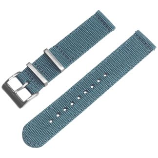 Petrol Blue Canvas Like NATO Nylon Two Piece Strap