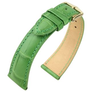 Hirsch Berlin Louisiana Alligator Watch Strap Matte Light Green