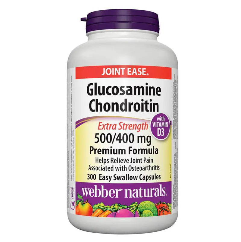 Webber Naturals - Glucosamine & Chondroitin, Extra Strength Joint Pain Relief, 300 Tablets