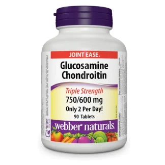 Webber Naturals - Glucosamine Chondroitin Triple Strength (750/600 mg) 90 Tablets