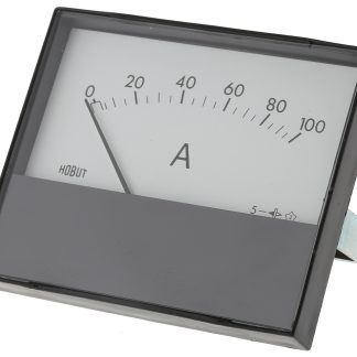 Amperometro analogico da pannello HOBUT, max 100A, c.c., foro L 62.5mm x H 63.5mm, ±8 %